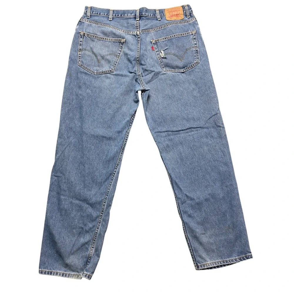 Vintage Baggy Skate Relaxed Fit Jeans Mens 40x32 Blue Levi's 550 Made in Canada